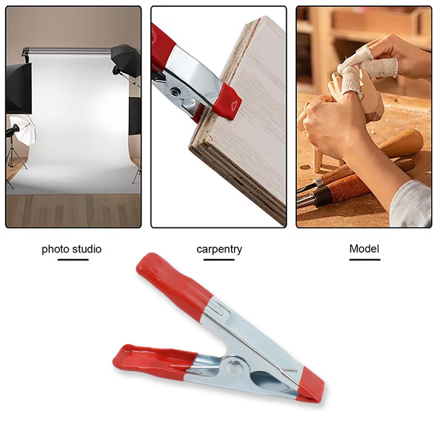 Metal Spring Clamps Heavy Duty Spring Metal Clips Clamp (5 Pcs Set) - Happy Price - Image 6