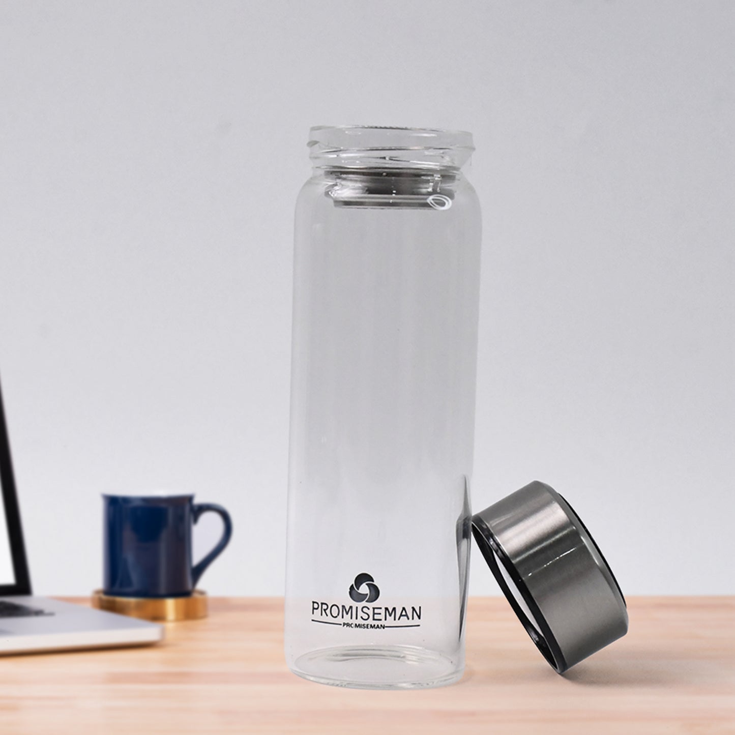 Outdoor Sport Glass Water Bottle With Steel Lid 500 Ml Approx) - Happy Price - Image 2