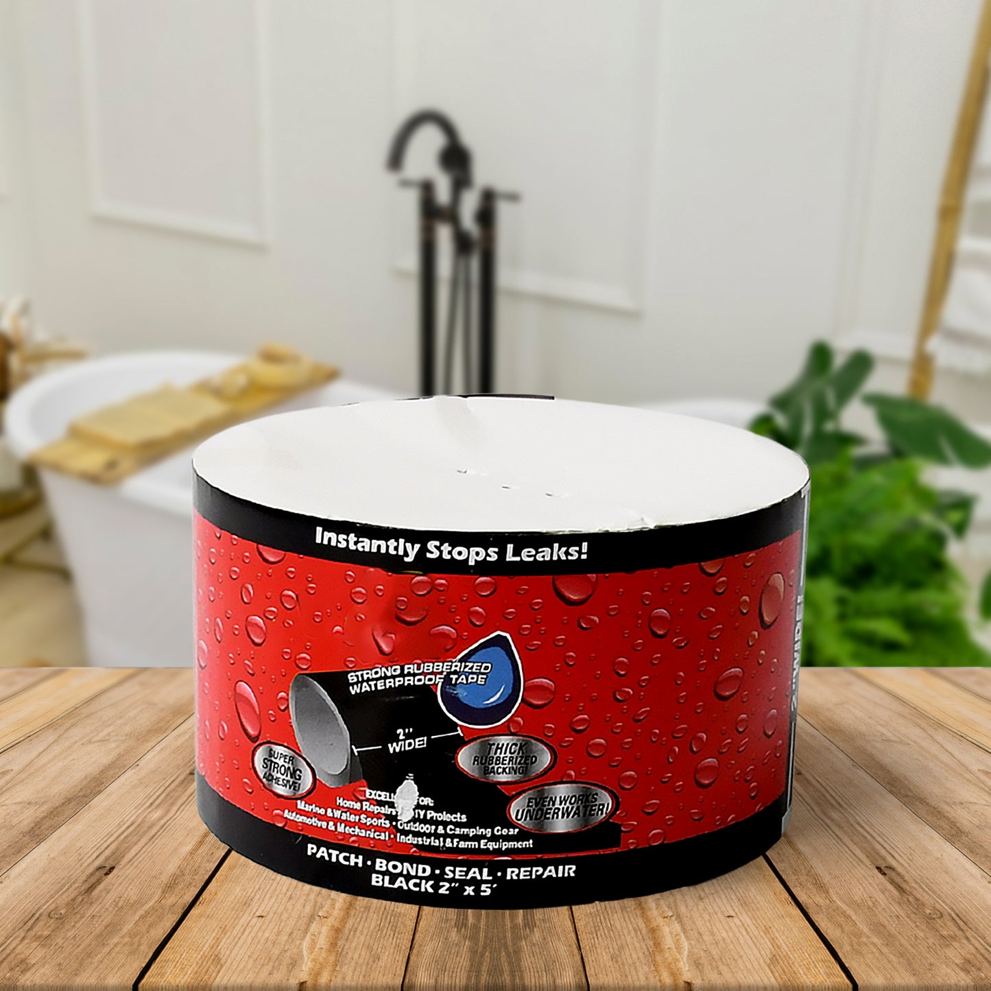 Leak Proof Tape Sealing Tape Stickers Water Leakage Stopper Block Quick Pipe Fix Pvc Waterproof Strong Adhesive Diy Home Garden Sticker Tapes (50mmx1.5m) - Happy Price - Image 2