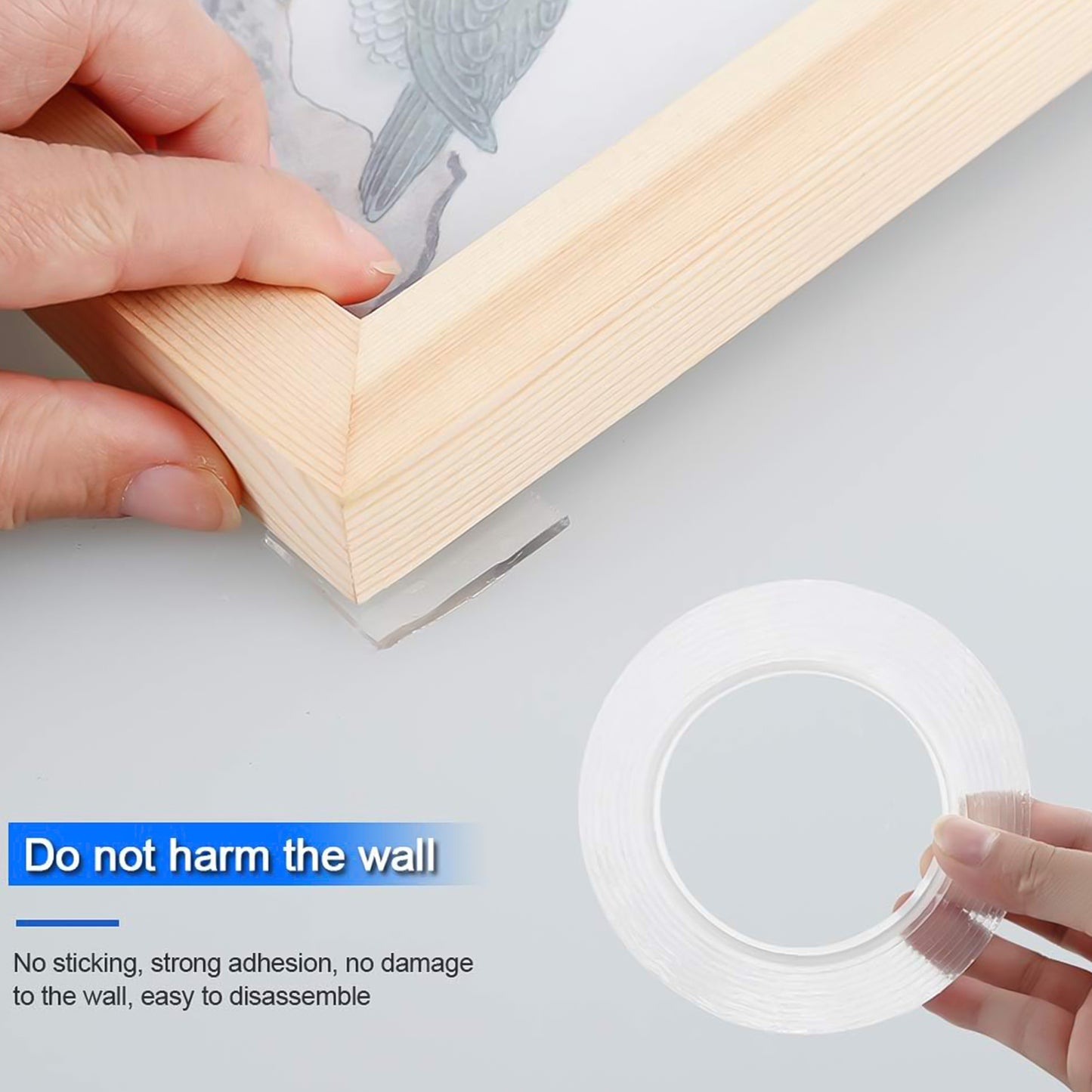 Reusable Transparent Nano Gel Mounting Tape - Strong Double-Sided Adhesive for Home & Office - Happy Price - Image 6