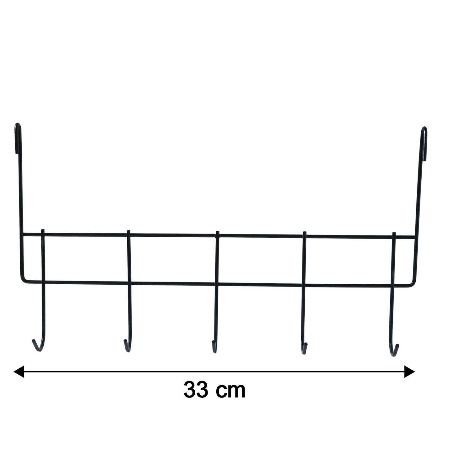 Metal 5 Hook Over-the-Door Rack - 1 Pc Hanging Organizer - Great Price - Image 5