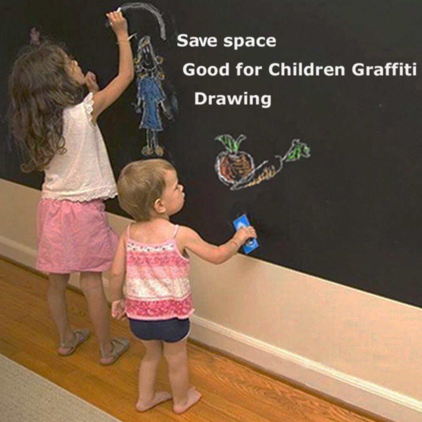 Blackboard Erasable Wall Sticker Chalkboard Sticker Removable Blackboard Wall Stickers Mural For Kids Room - Happy Price - Image 7