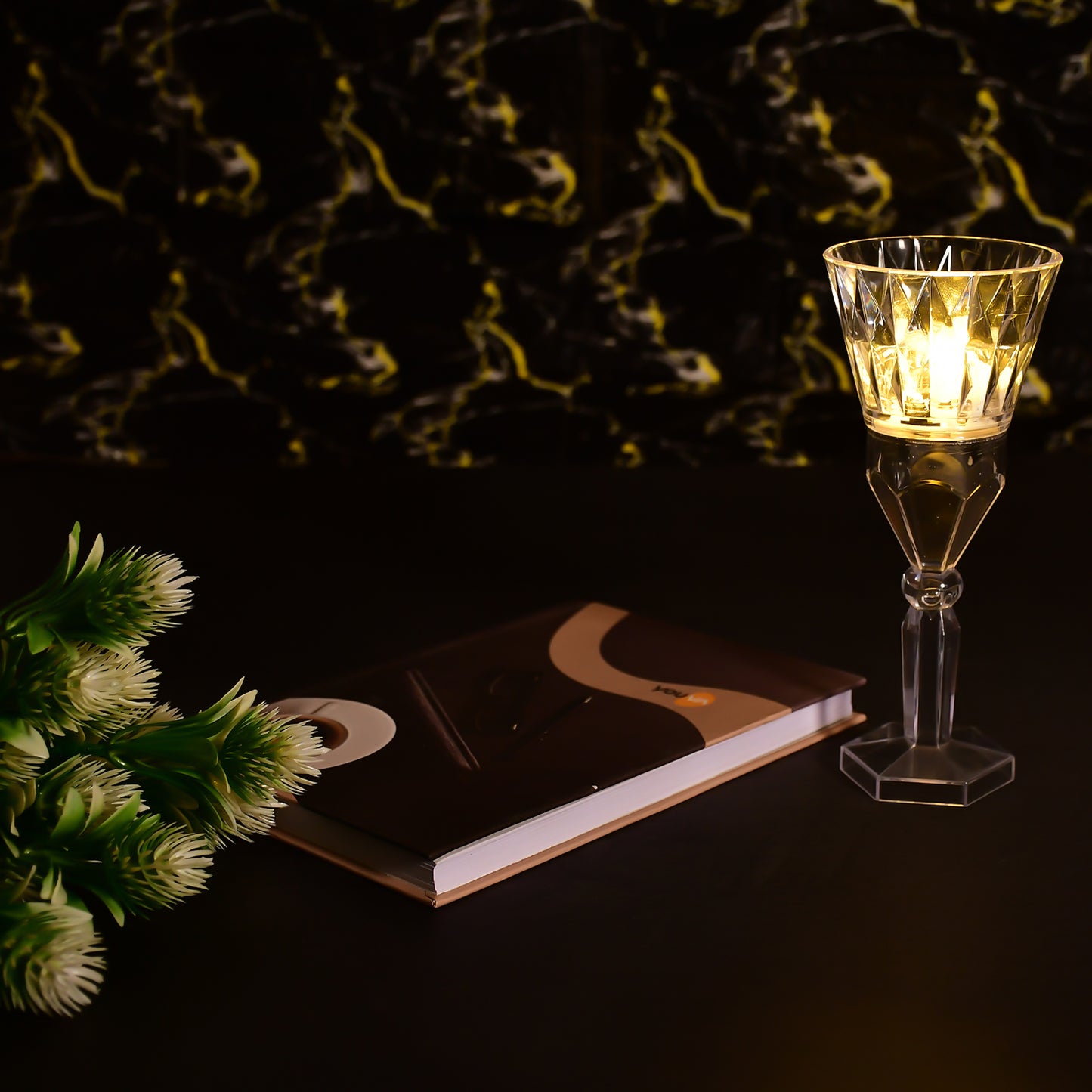 2in1 Transparent Mini Crystal Table Lamp With Reflection Light - Happy Price - Image 3