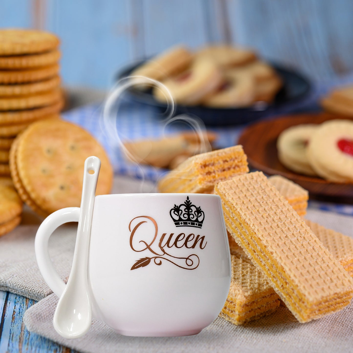 Multi Design Coffee Mug With Spoon And Box Packing. Ceramic Mugs To Gift Your Best Friend Tea Mugs Coffee Mugs Microwave Safe. - Happy Price - Image 5