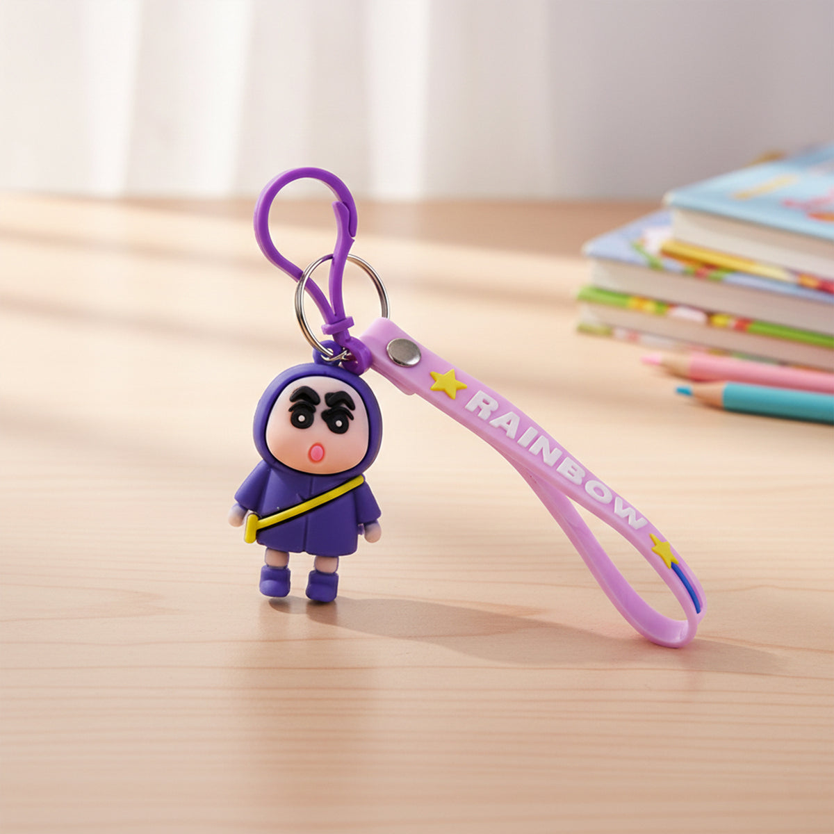 Cute Cartoon Silicone Keychain with Wrist Strap - 1 Pc - Happy Price - Image 3