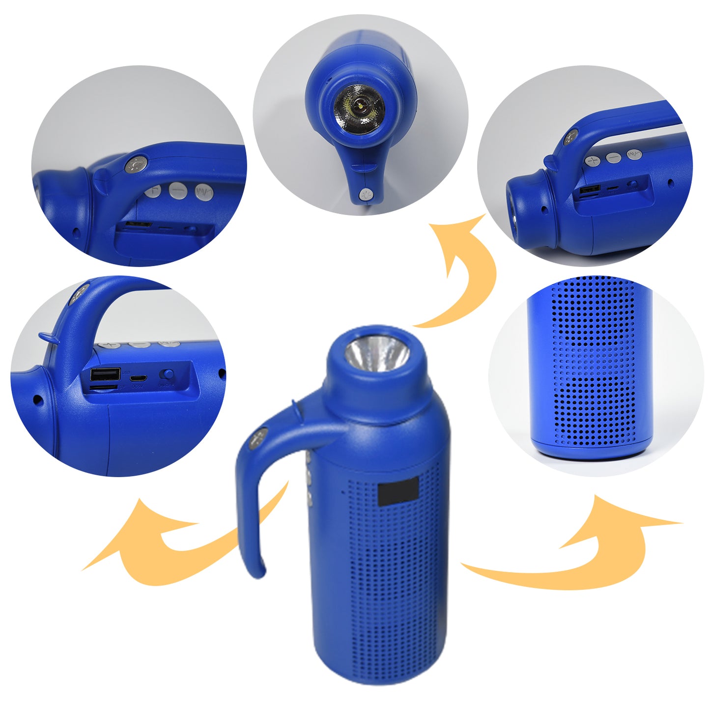 Smart Bluetooth Speaker With Torch Light Wireless Bluetooth Speaker Night Flash Light Speaker - Happy Price - Image 7