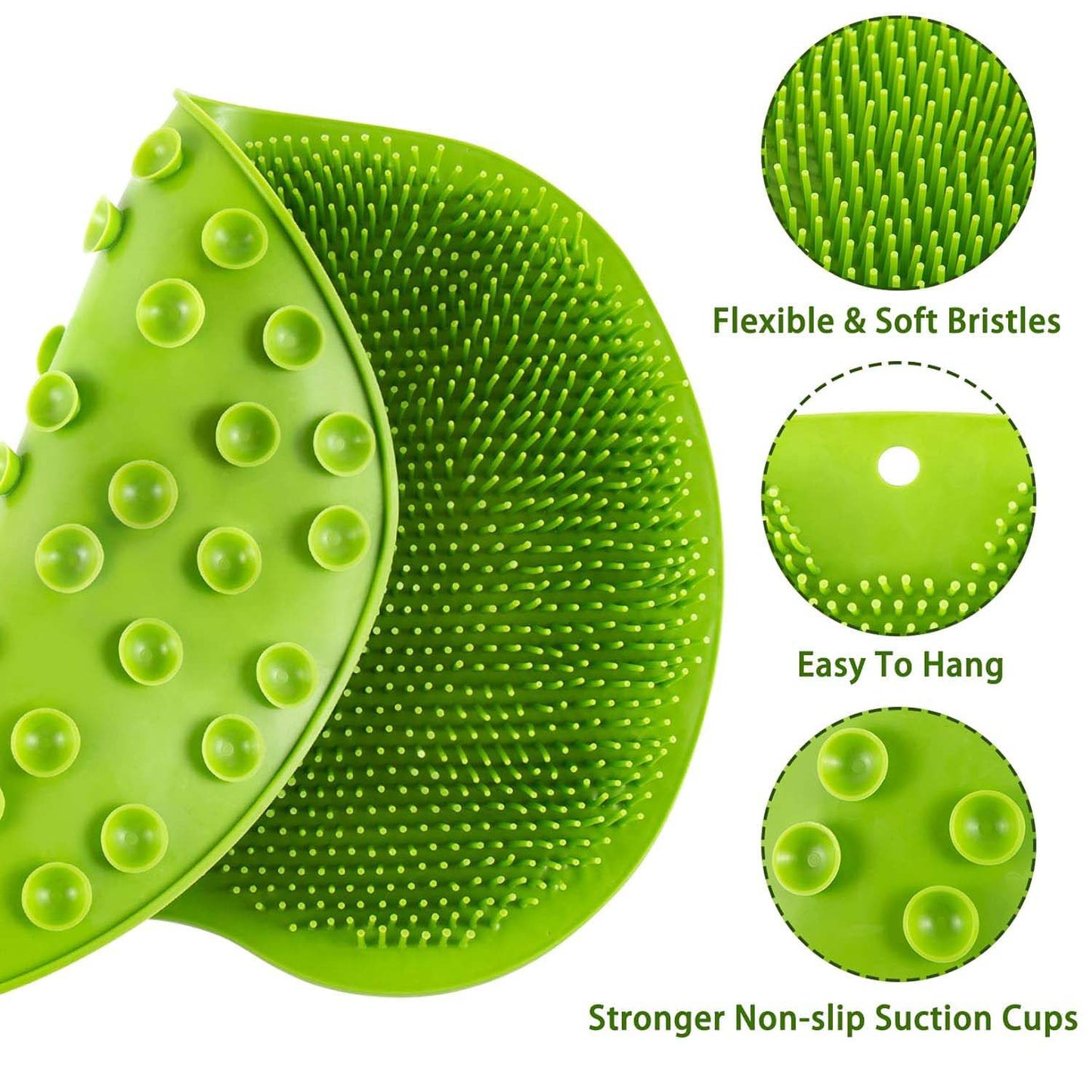 Purple Silicone Foot Scrubber Mat with Suction Cups for Shower - Happy Price - Image 5