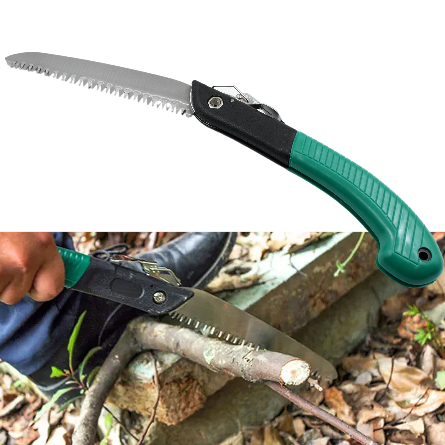 Folding Handsaw Pruning Saws For Tree Trimming Camping Gardening Hunting. Cutting Wood Pvc Bone - Happy Price - Image 3