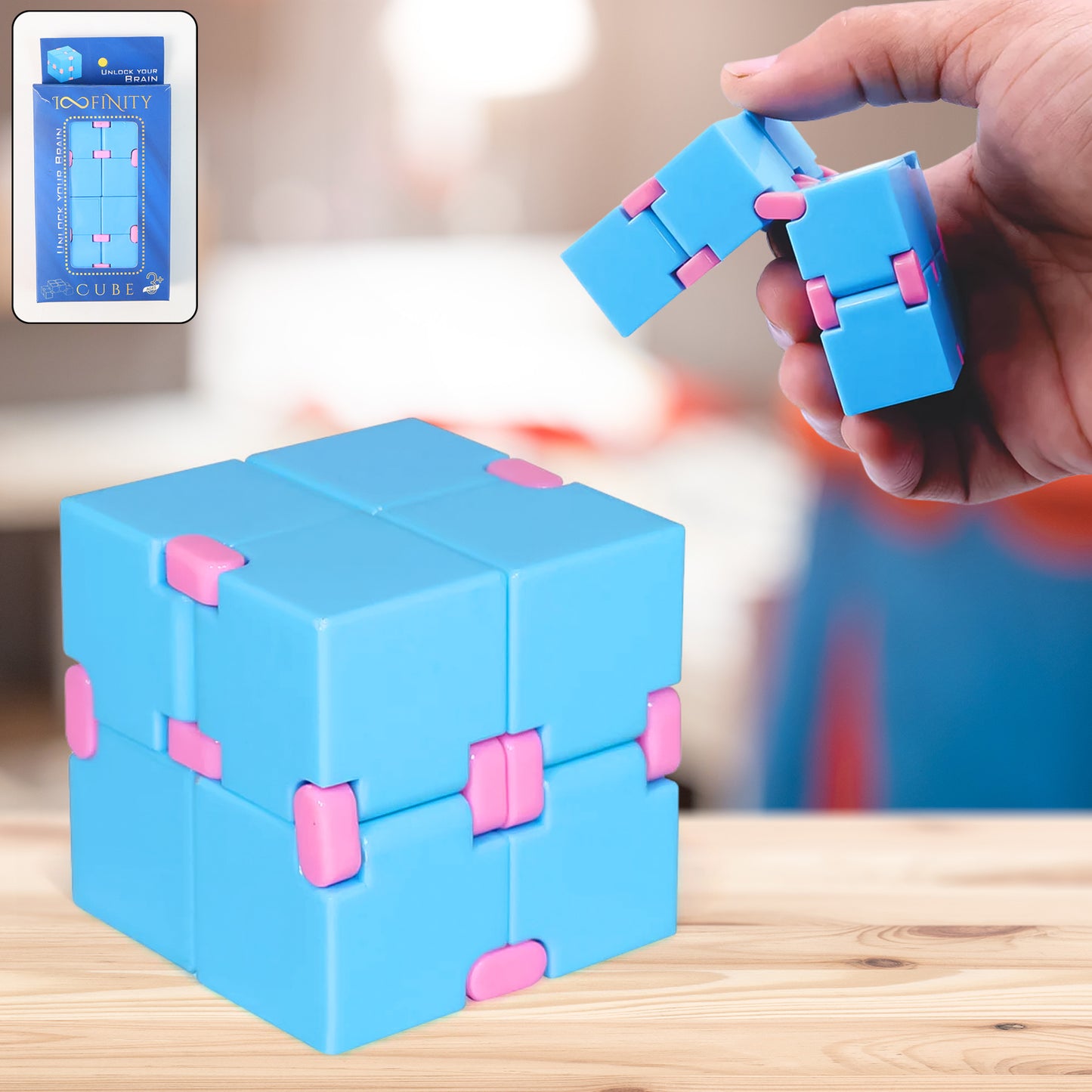 Infinity Cube Fidget Toy Stress Relief Hand Puzzle For Kids Adults 1 Pc - Happy Price - Image 3