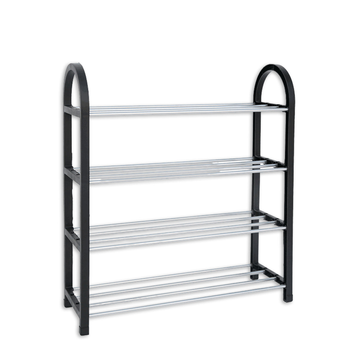 4-Tier Carbon Steel Shoe Rack Organizer - Compact & Durable - Happy Price - Image 2