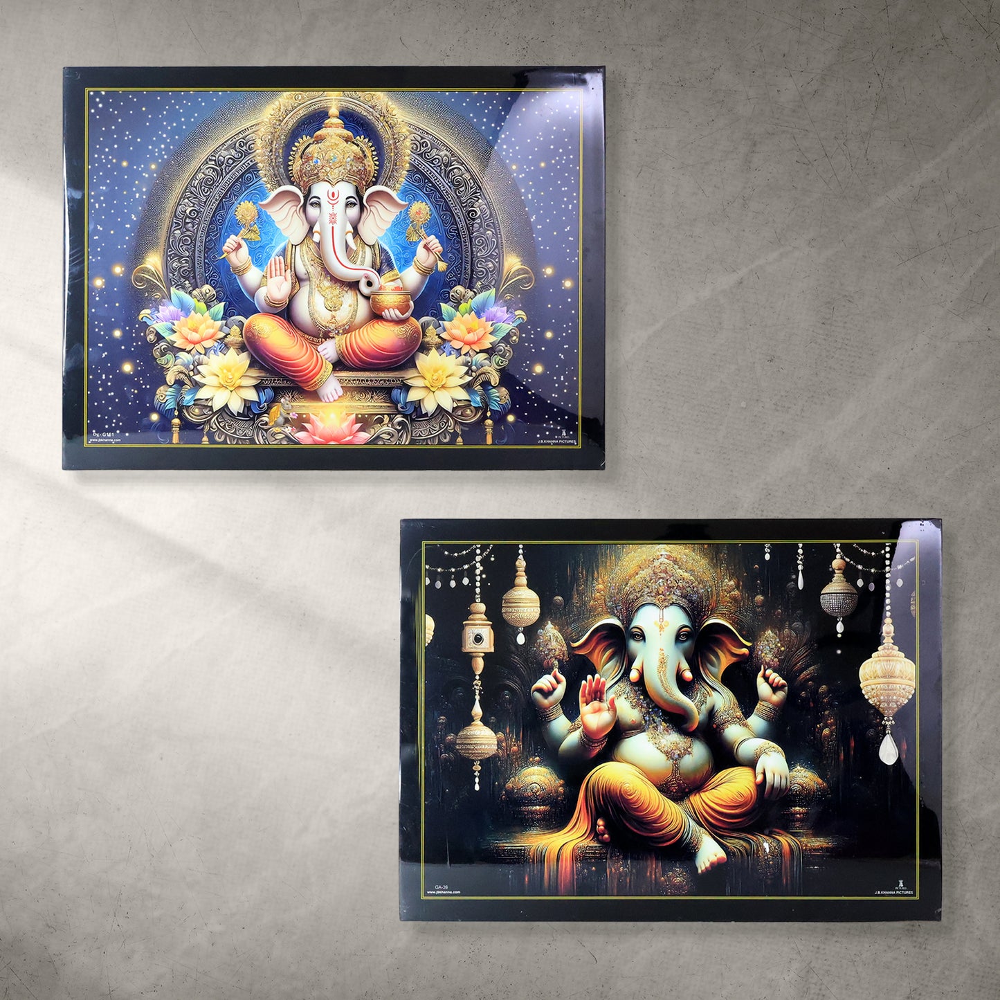 Lord Ganesha Wall Art with Wooden Frame - 60x45 Cm (1 Pc) - Happy Price - Image 4