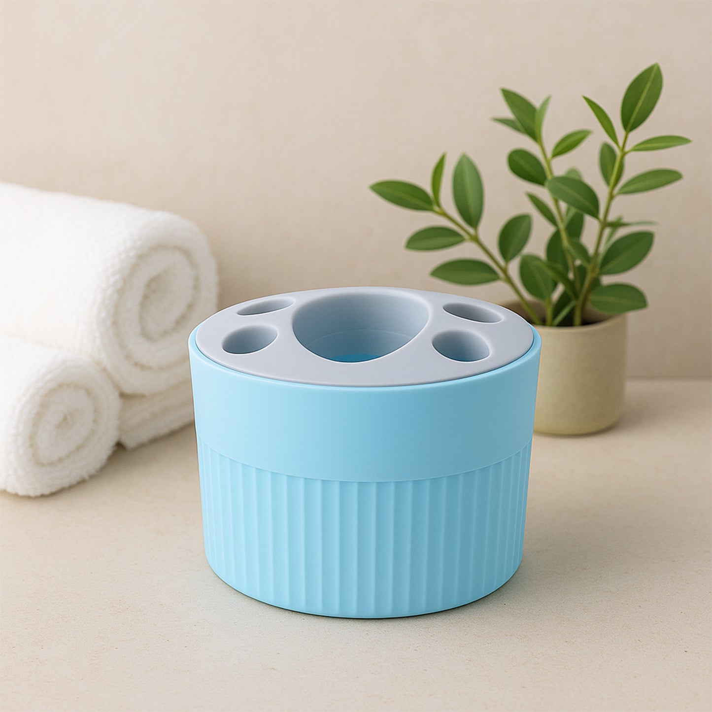 Multipurpose Bathroom Toothbrush And Utility Holder Stand With Multiple Slots (1 Pc) - Happy Price - Image 7