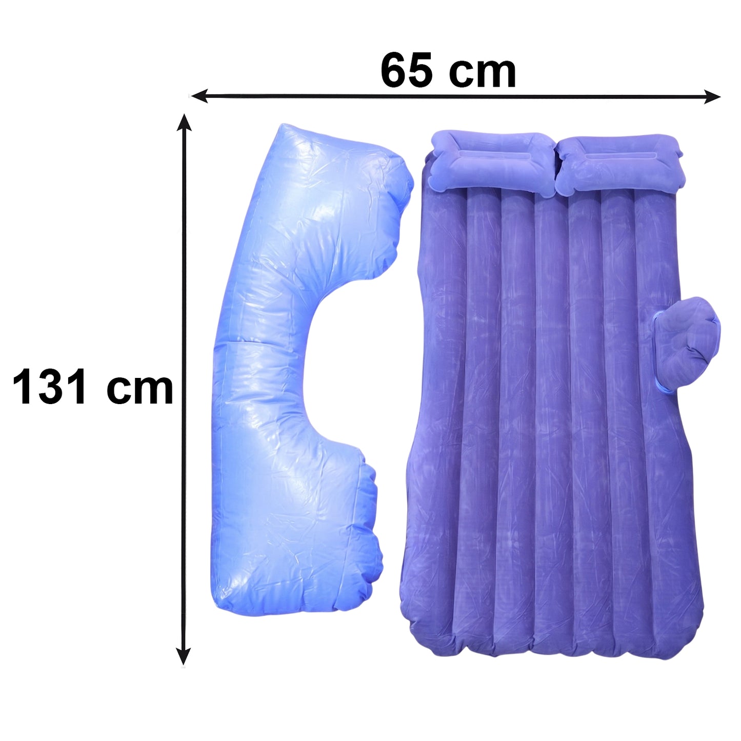 Blue Portable Car Air Mattress with Pump and Pillows for SUV Travel - Happy Price - Image 5