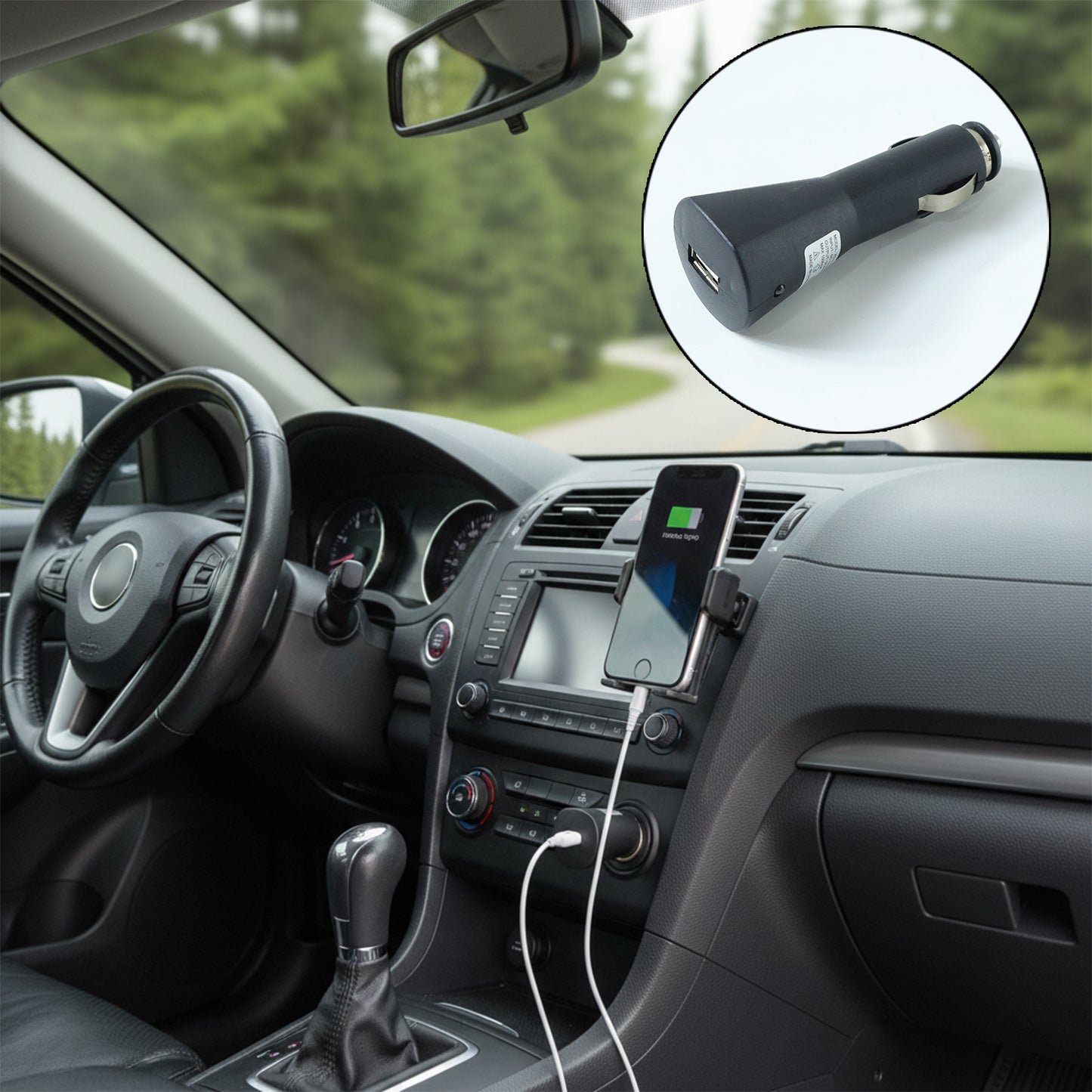 12V Single USB Car Charger Adapter for Mobile Charging (1 Pc) - Happy Price - Image 2
