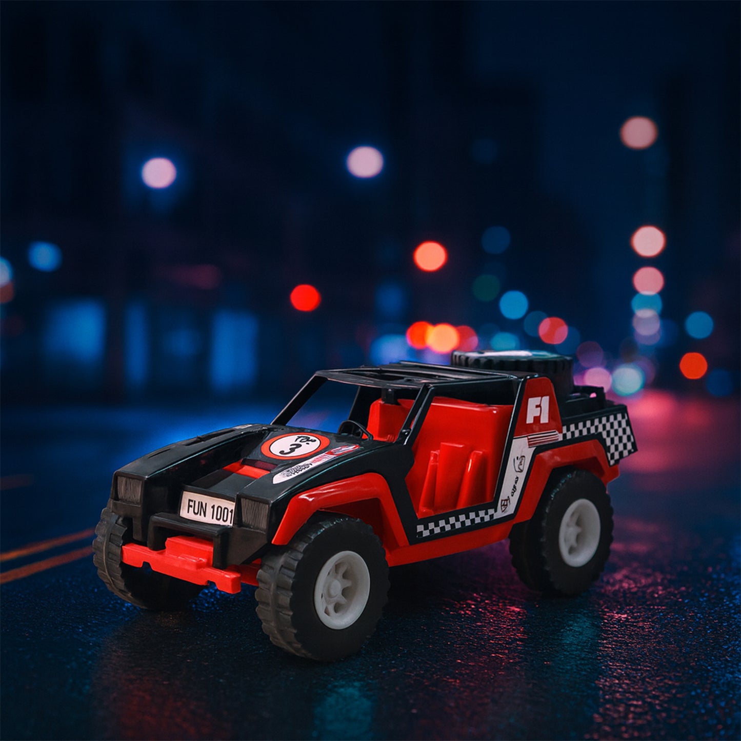 Funwoods Push & Go Racing Jeep Toy - 1 Pc - Happy Price - Image 5