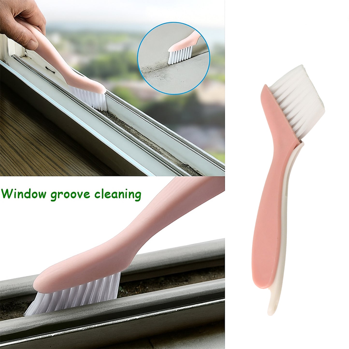 Multi-functional 2-in-1 Groove Cleaning Brush With Crevice Scraper - Happy Price - Image 3