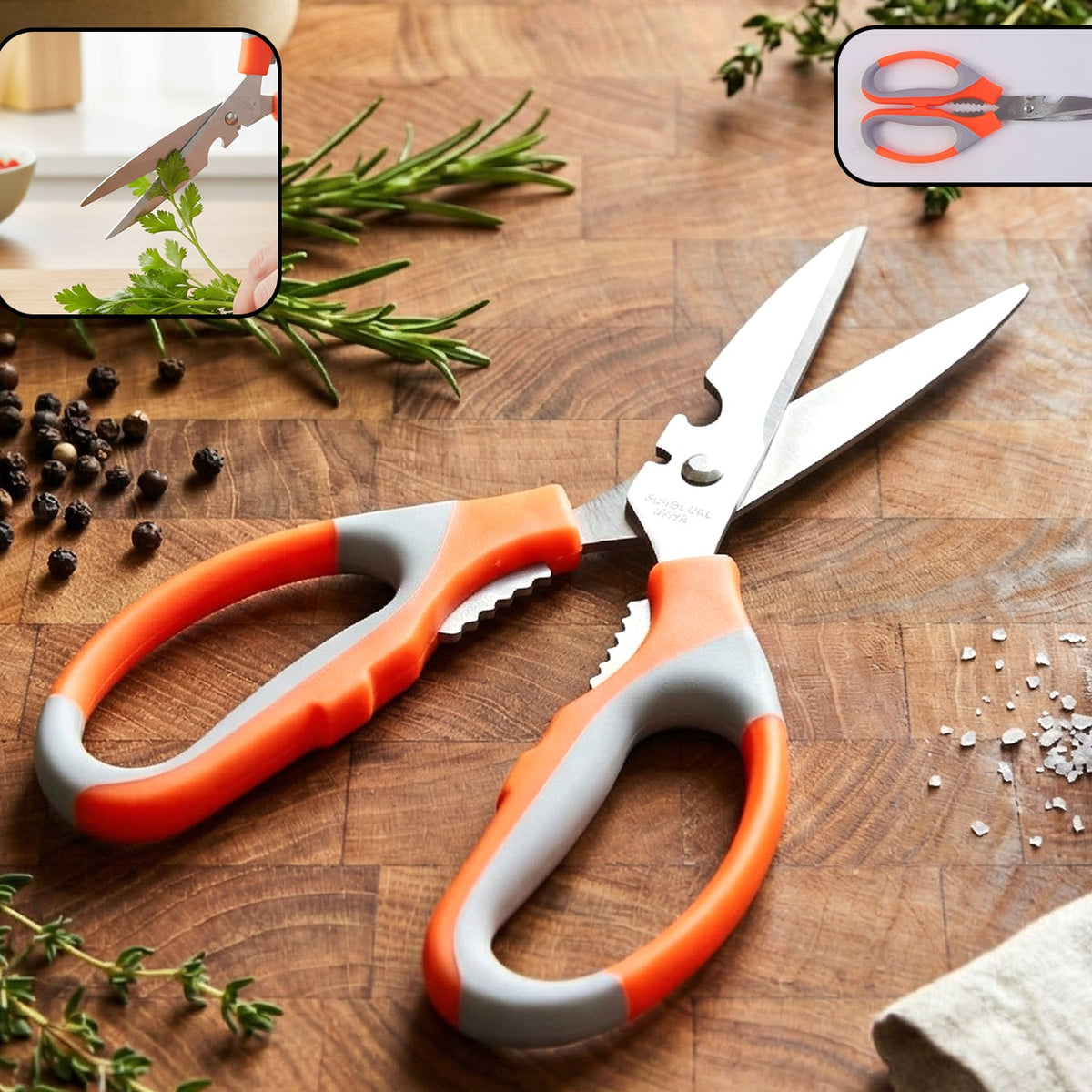 Durable Stainless Steel Kitchen Shears - Multipurpose Tool (1 Pc) - Happy Price - Image 1