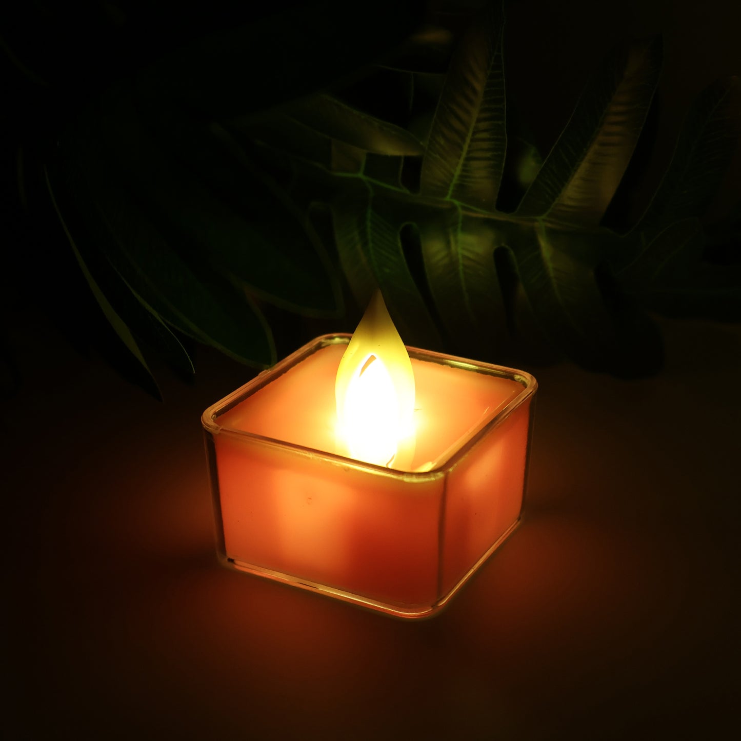 Set of 6 Square LED Flameless Tealight Candles with Multicolor Holders - Happy Price - Image 5