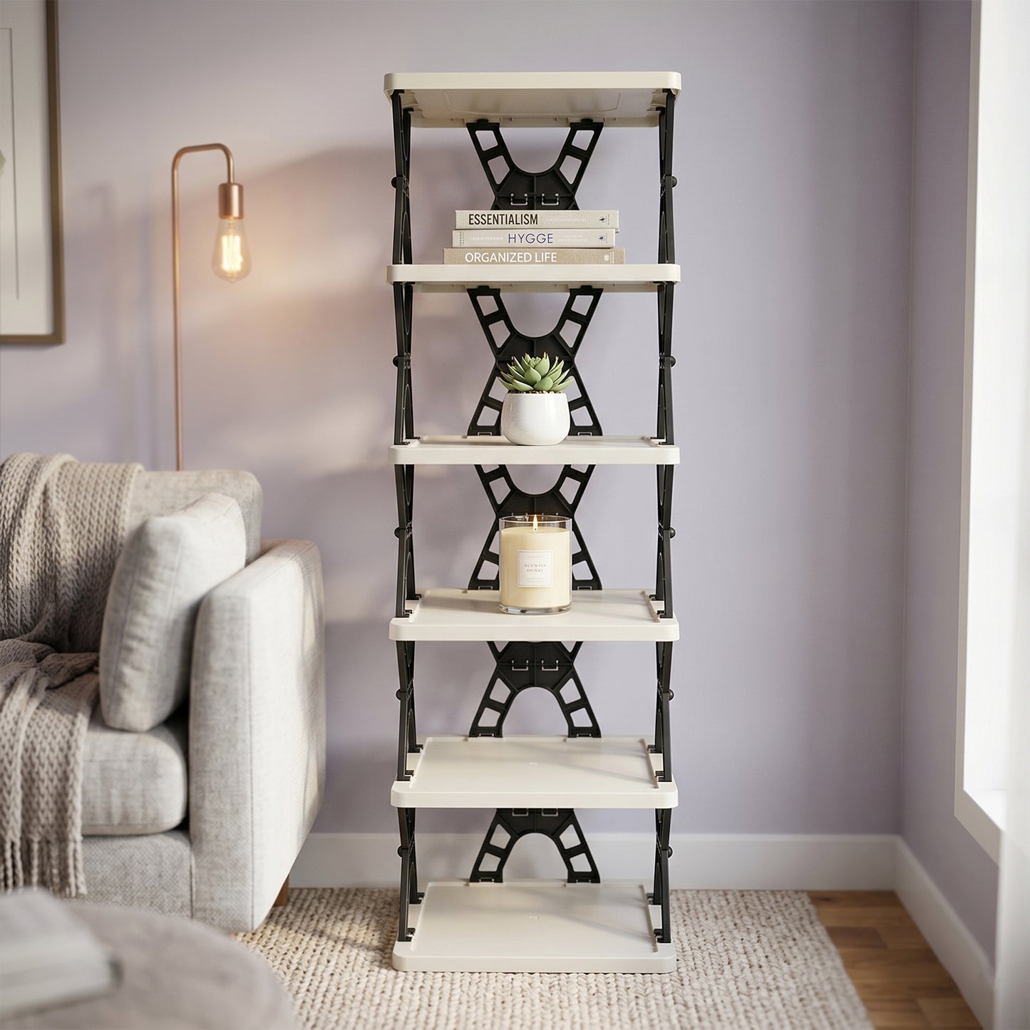 Multipurpose 6-Tier Foldable Storage Rack Organizer (1 Pc) - Great Price - Image 6