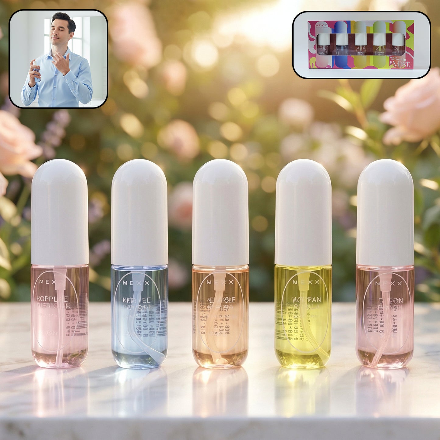 Next Mist Luxury Fragrances Mini Perfume Spray Gift Set - 5 Pc, 30 Ml Each - Great Price - Image 2