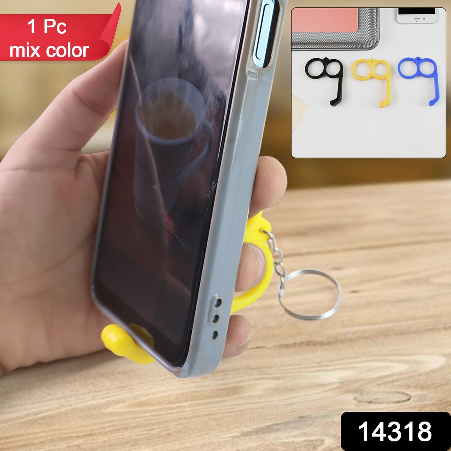 Plastic Hand Mobile Stand (Mix Color 1 Pc) - Happy Price - Image 1