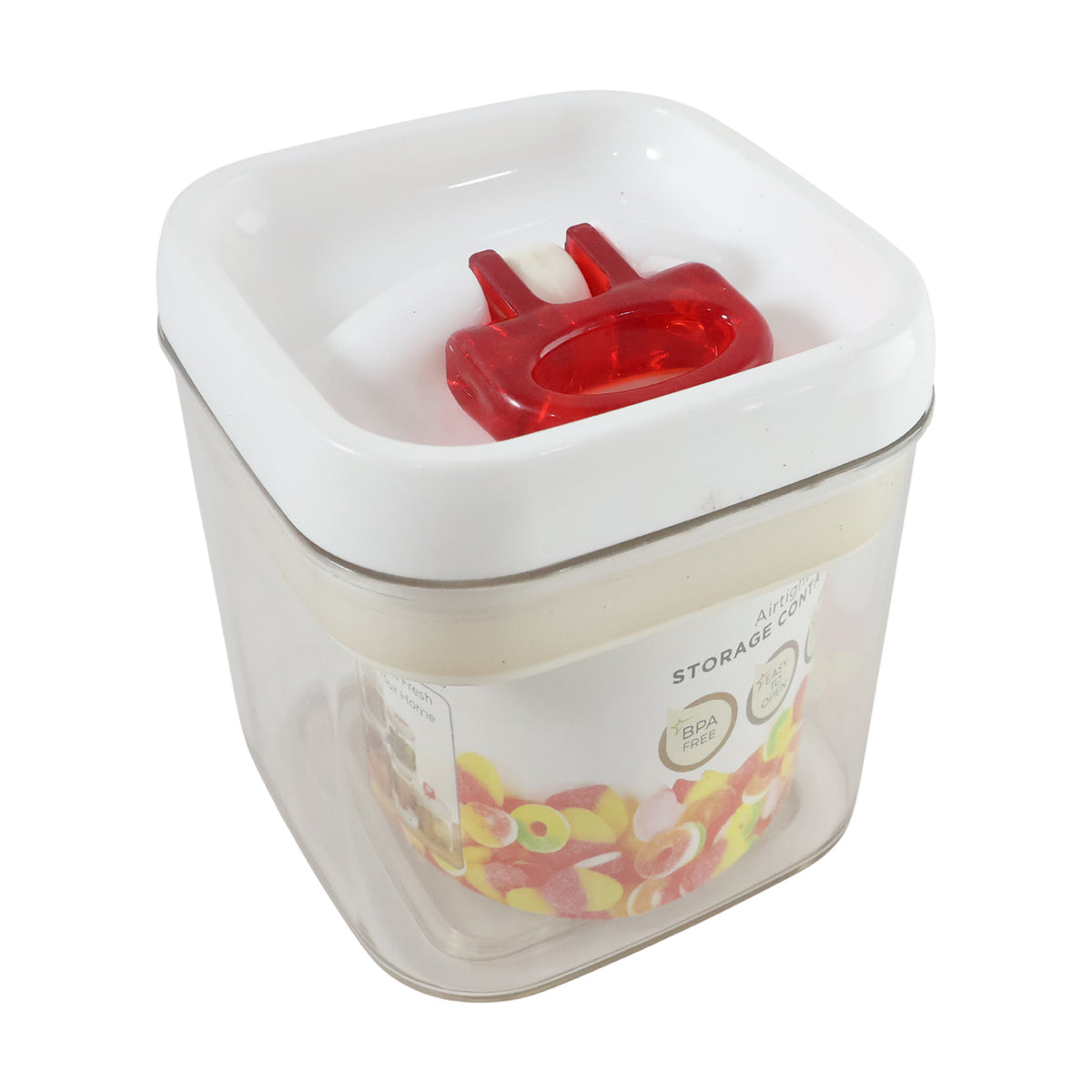 450 ML Airtight Food Storage Container with Red Lid (1 Pc) - Happy Price - Image 4