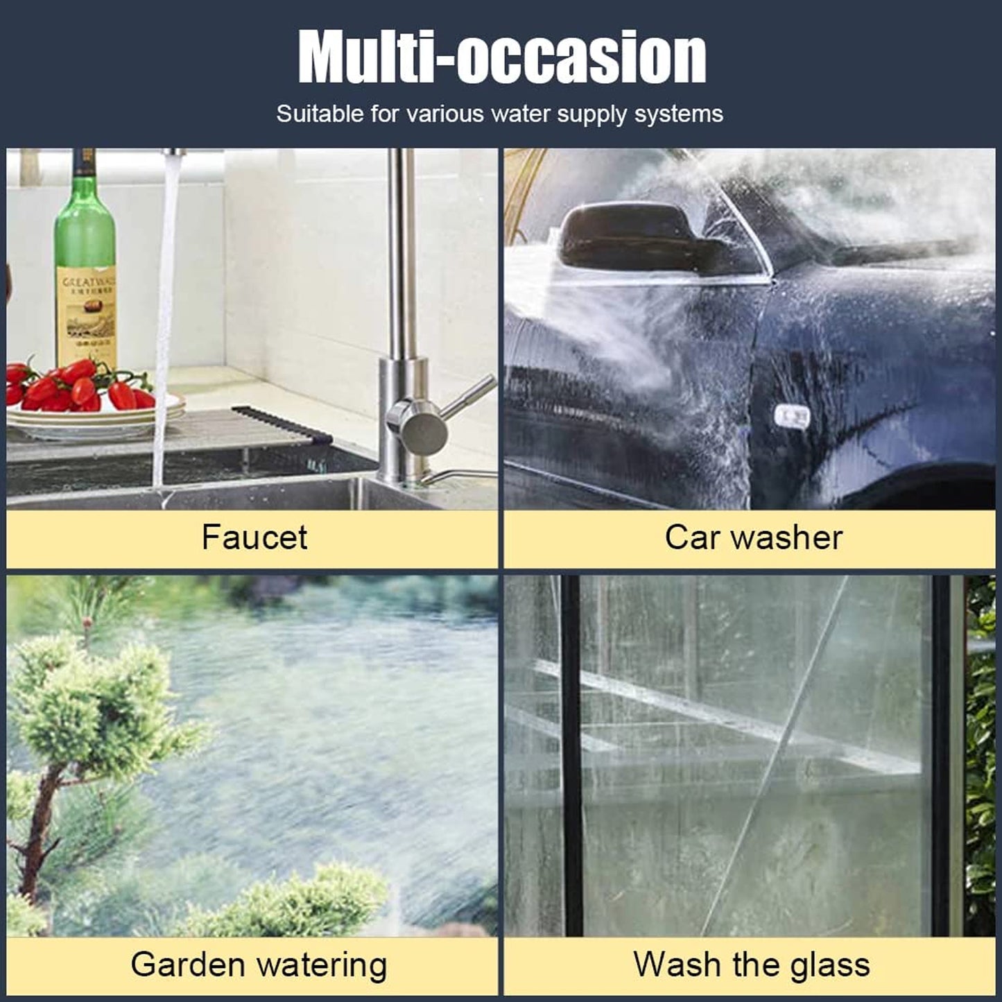 High Pressure Water Gun Nozzle Car Wash Water Gun Nozzle Alloy Garden Nozzle Spray Gun - Happy Price - Image 3