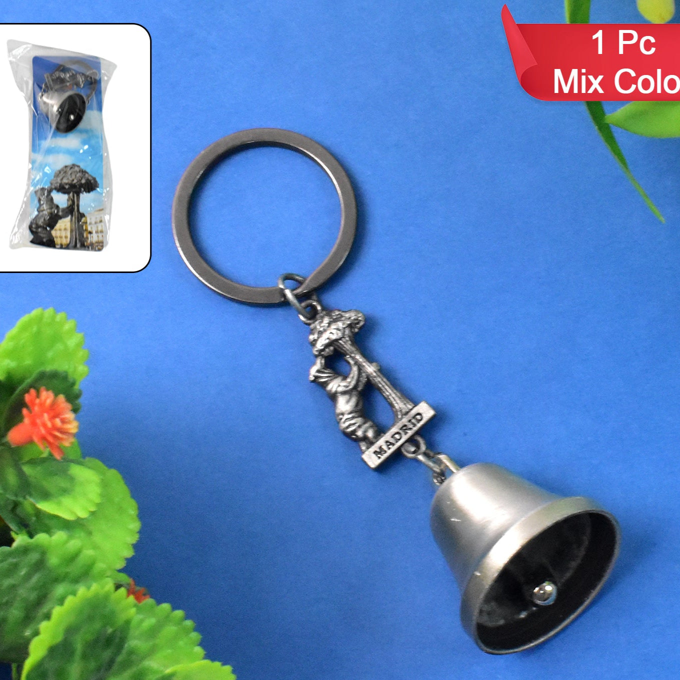 Metal Small Temple Bell Keychain Motorcycle Bell Keychain (1 Pc Mix Color) - Happy Price - Image 1