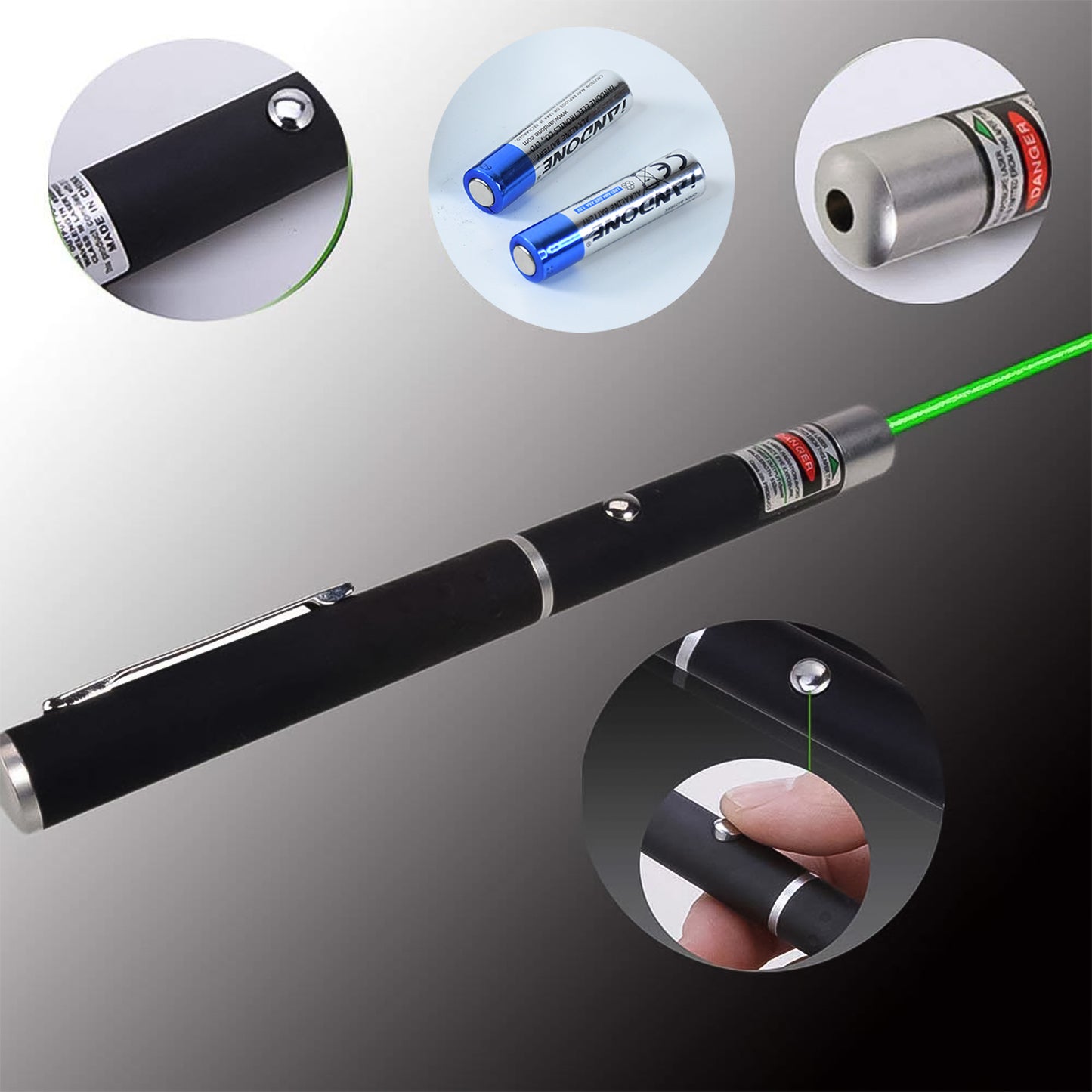 High-power Laser Pointer Pen With 2 Aa Batteries (1 Set) - Happy Price - Image 2