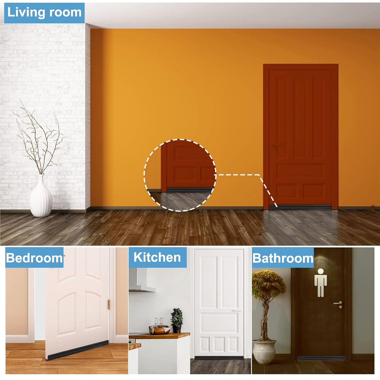 1 Meter Self-adhesive Silicone Door Bottom Seal Strip (1 Mtr 1 Pc) - Happy Price - Image 7