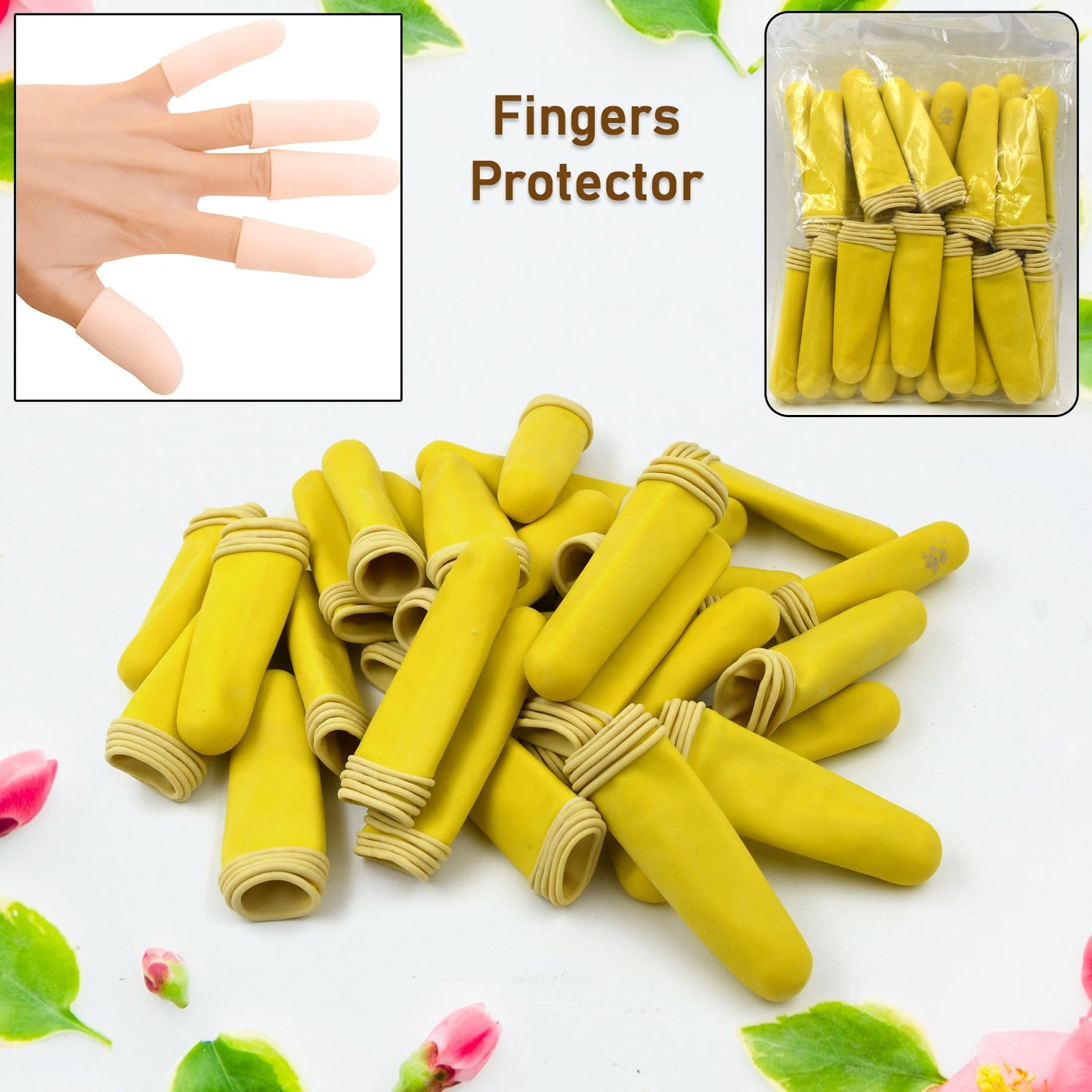 Finger Caps Silicone Finger Protectors Sleeves (Finger Cots 145 Pcs Set Approx) - Happy Price - Image 1