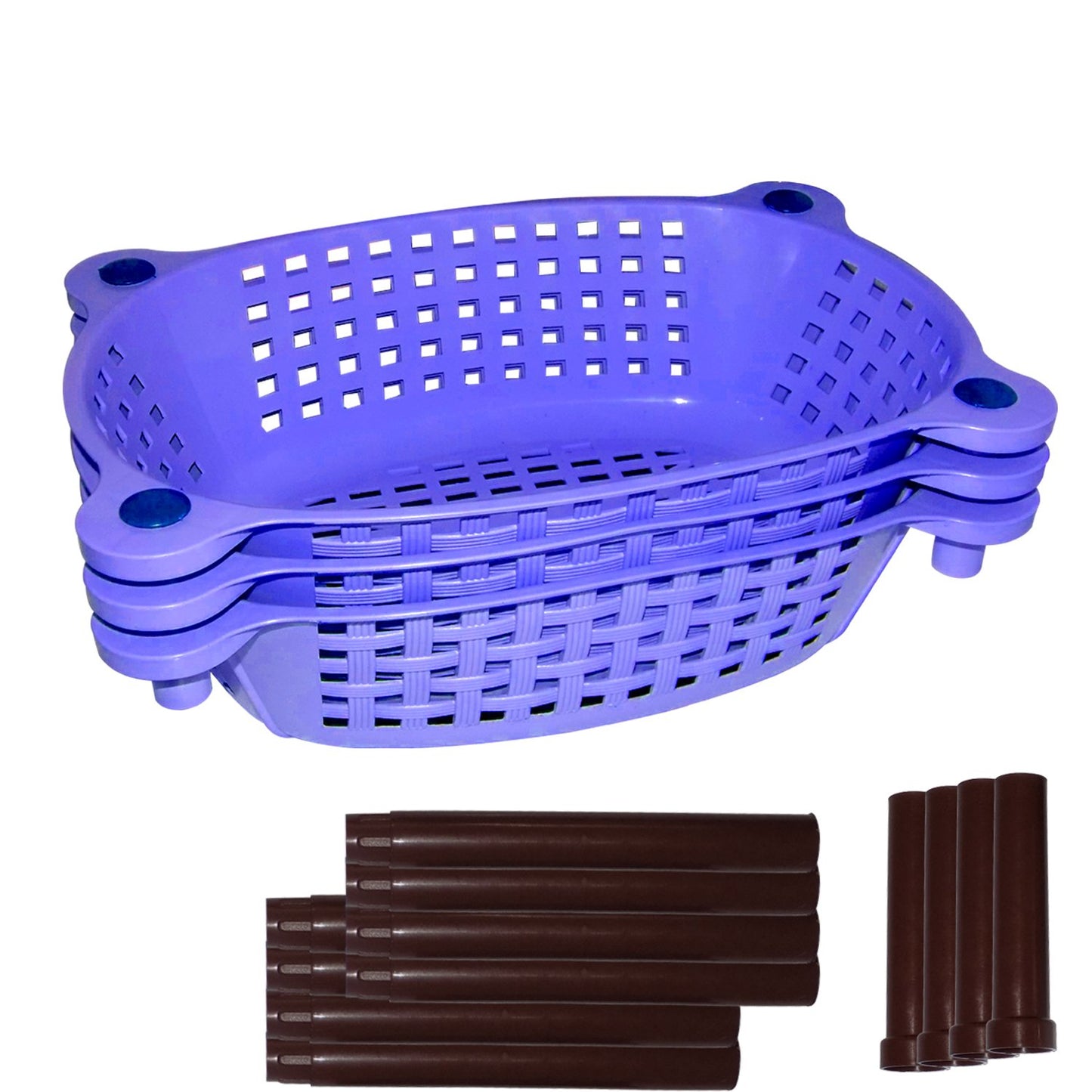 Multipurpose Plastic Storage Rack Organiser - 3 Pcs - Happy Price - Image 4