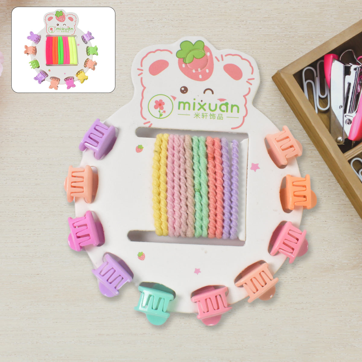 22 Pcs Girls' Hair Accessories Set - Clips & Headbands - Happy Price - Image 2