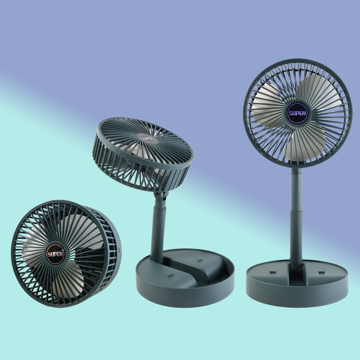 Portable USB Folding Desk Fan with Phone Holder - 1 Pc - Happy Price - Image 4