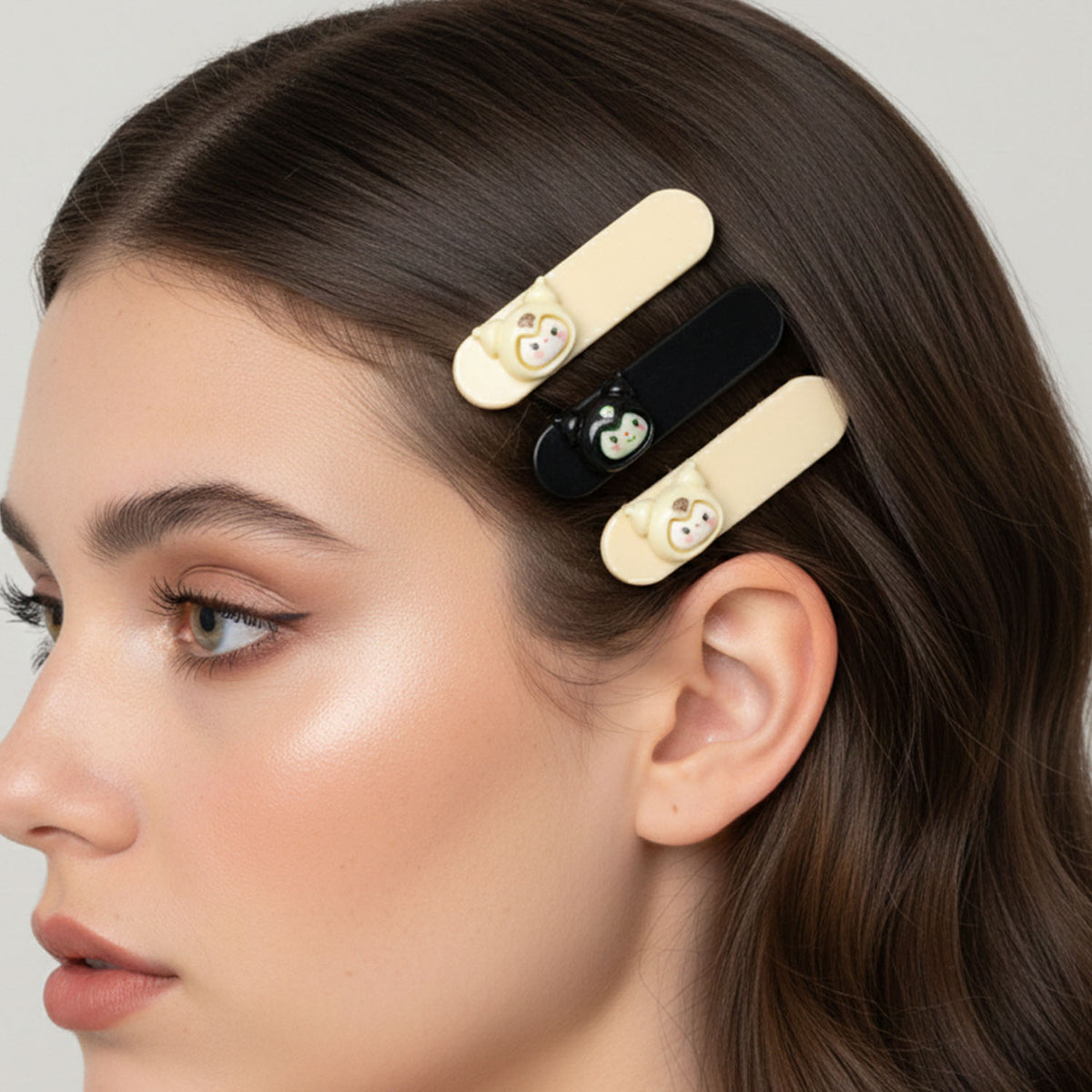 Cute Cartoon Hair Clips for Girls - 5 Pc Set - Happy Price - Image 5
