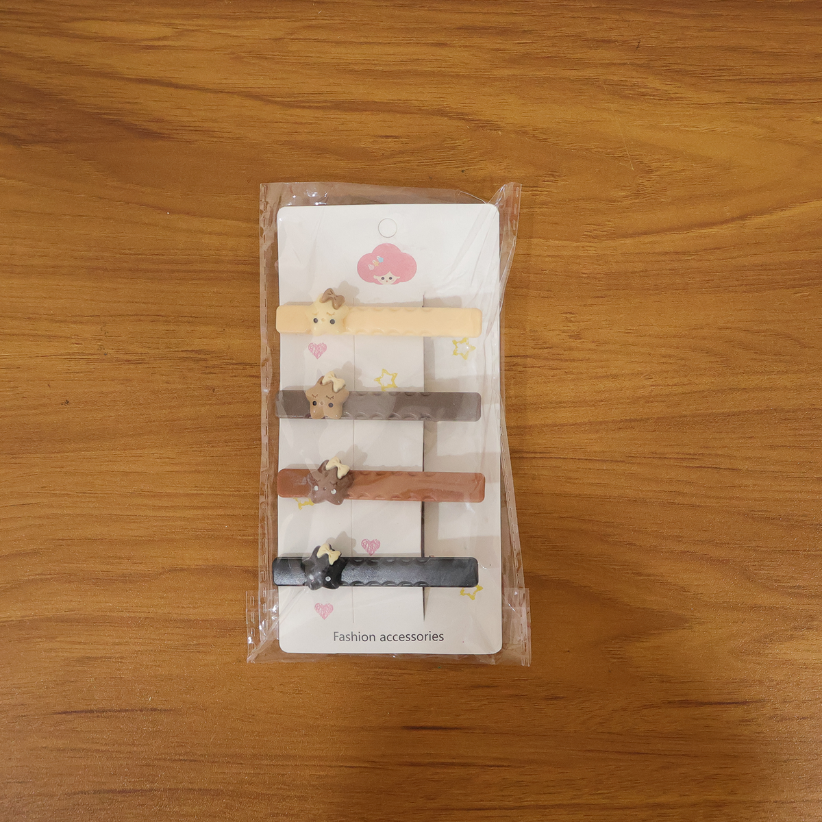 Cute Character Snap Hair Clips for Girls & Women - 4 Pc Set - Happy Price - Image 7