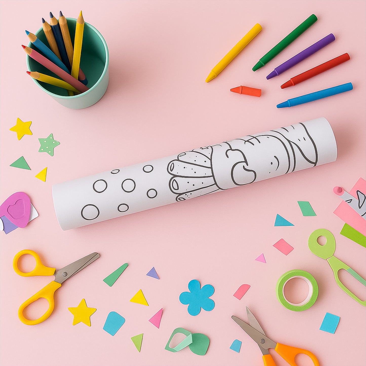 Fun And Educational Coloring Roll (1 Pc) - Happy Price - Image 5