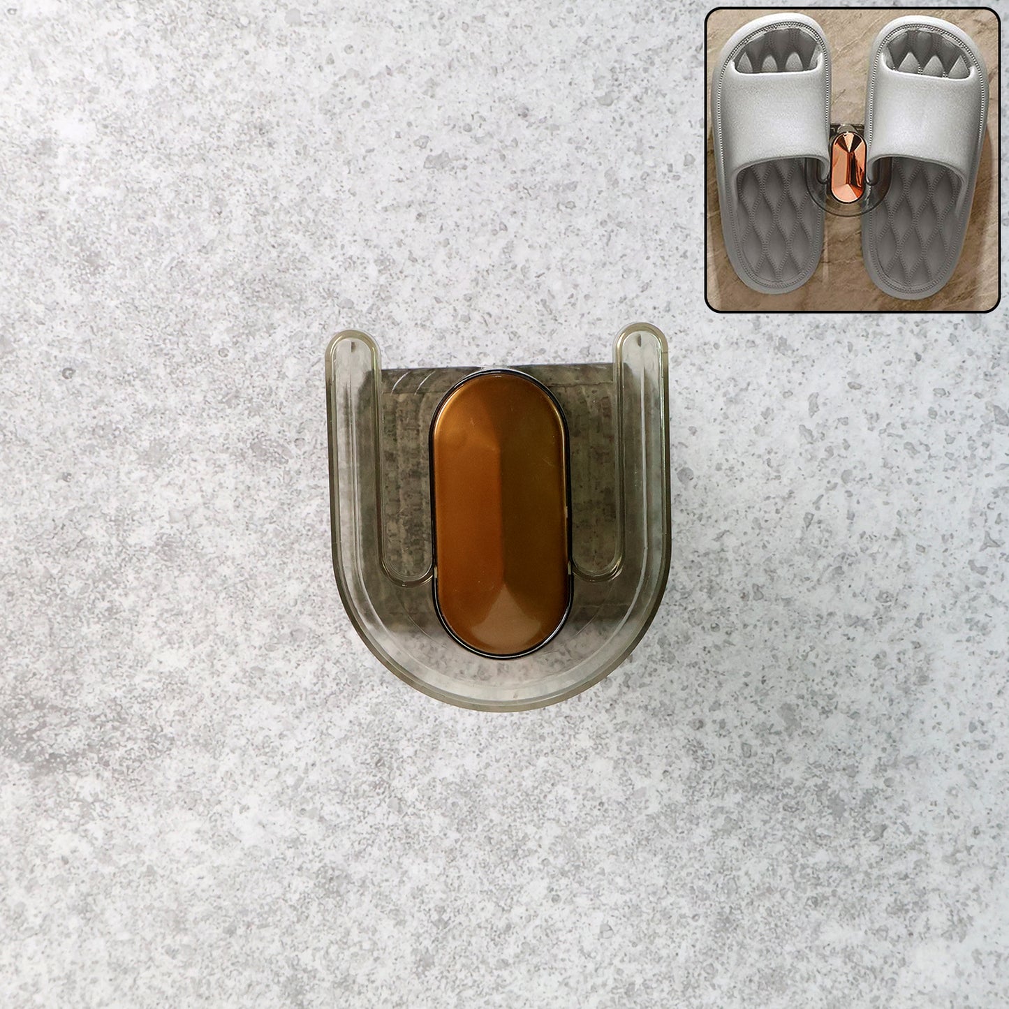 Self-Adhesive Wall Mount Slipper Holder - 1 Pc | Bathroom & Entryway Organizer - Happy Price - Image 2