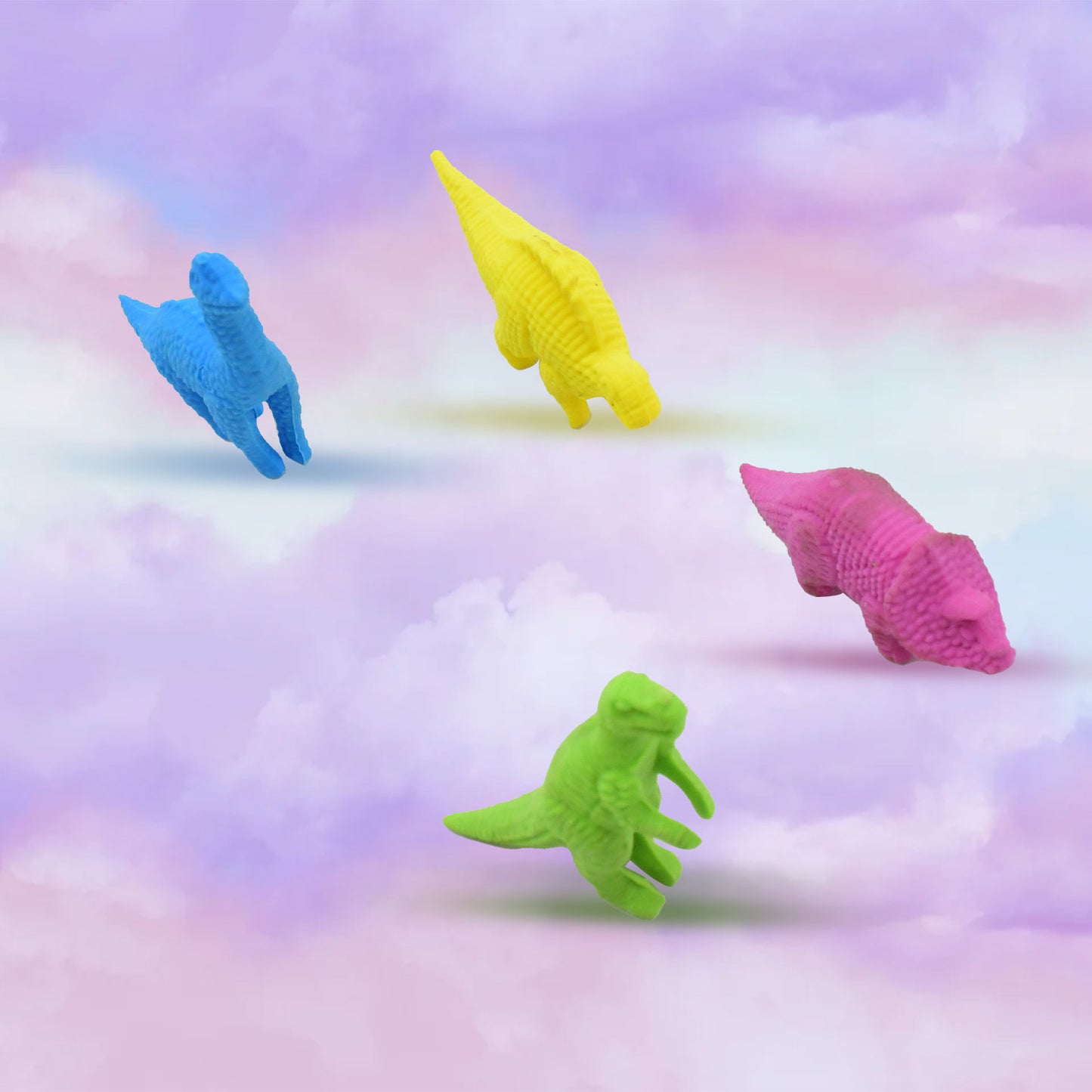 Small Dinosaur Shaped Erasers Animal Erasers For Kids Dinosaur Erasers Puzzle 3d Eraser Desk Pets For Students Soft Non-dust Stationery Activity Toy For School Supplies (4 Pc Set) - Happy Price - Image 3