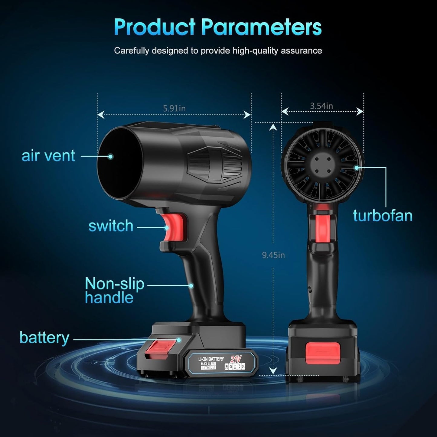 Powerful Rechargeable Cordless Leaf Blower Fan - 1 Pc - Great Price - Image 7
