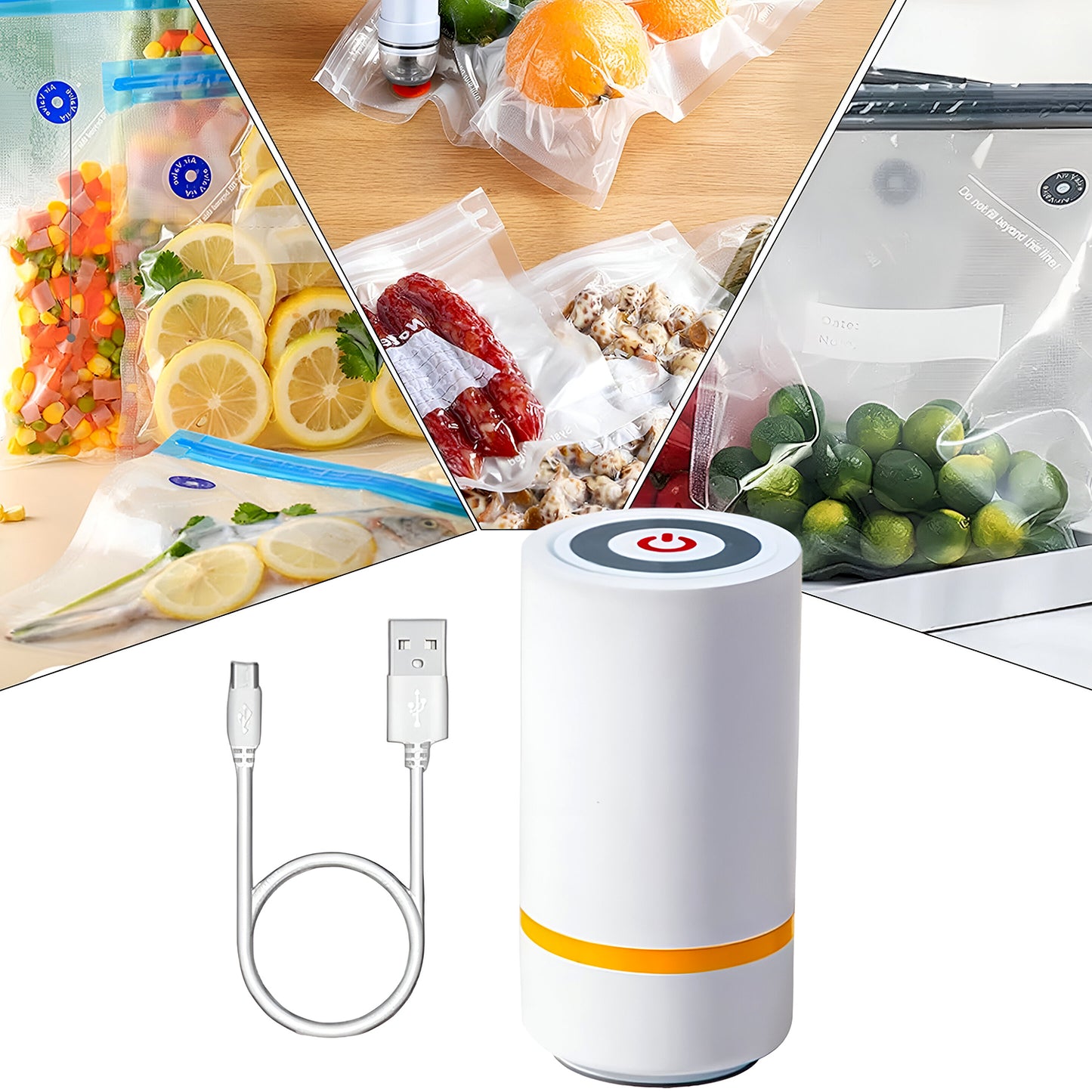 Portable Usb Rechargeable Vacuum Sealer Machine (1 Pc) - Happy Price - Image 4