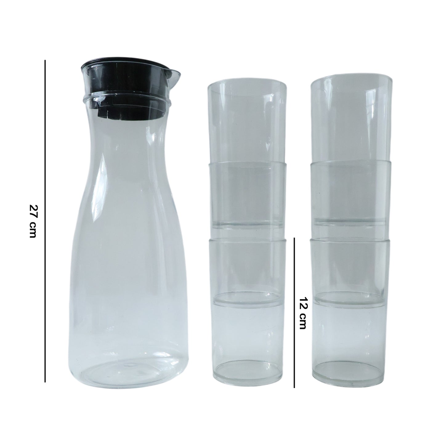Plastic Water Jug and Glass Set - 1000ml Jug, 6 x 300ml Glasses - Great Price - Image 7