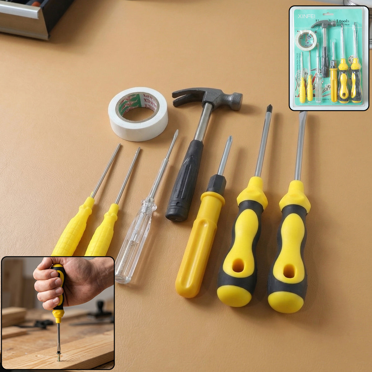 8-in-1 Home Repair Tool Kit Set with Screwdriver and Hammer - Great Price - Image 2