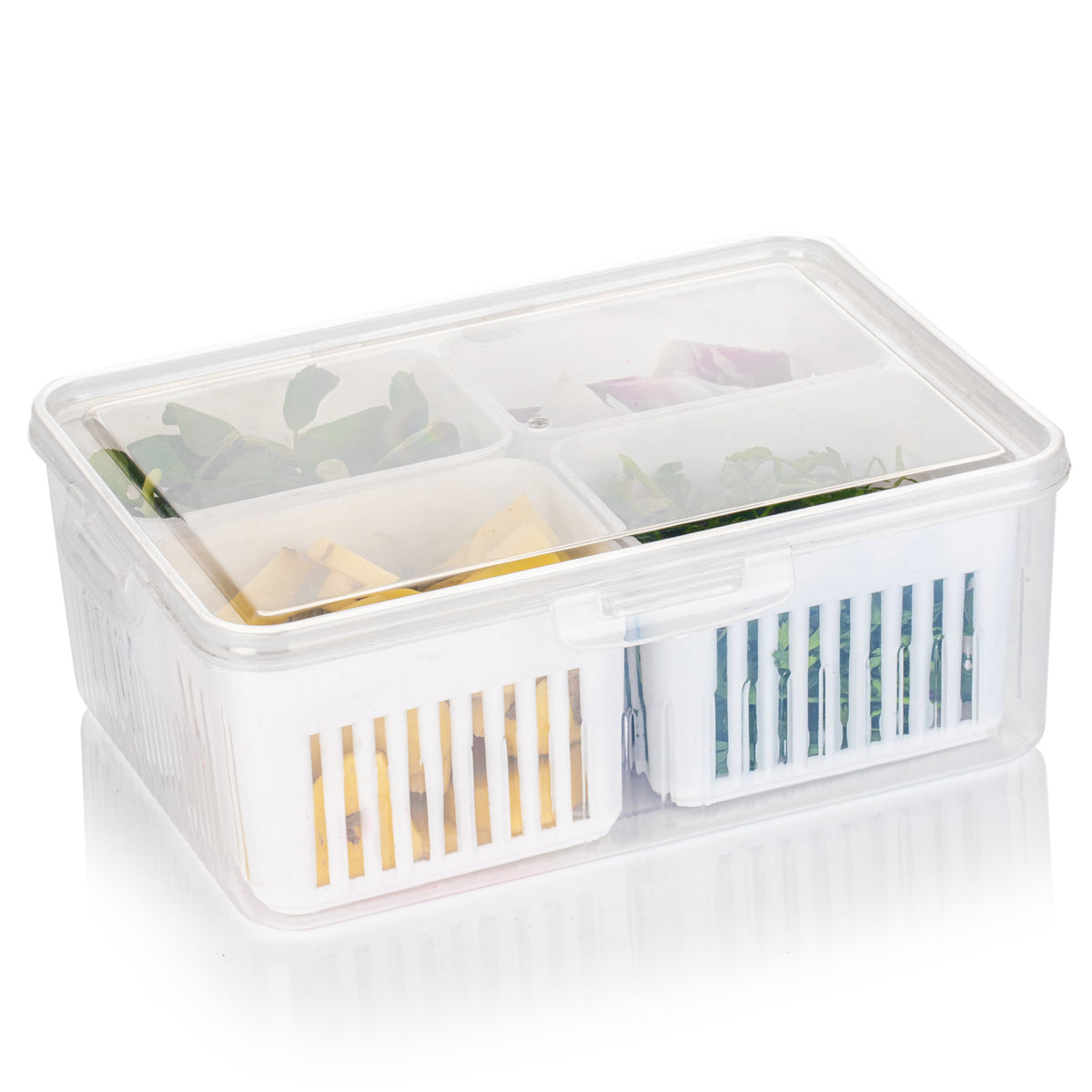 Fridge Storage Boxes Freezer Storage Containers Container For Kitchen Storage Set Storage In Kitchen Vegetable Storage Draining Crisper Refrigerator Food Box (1 Pc) - Happy Price - Image 5
