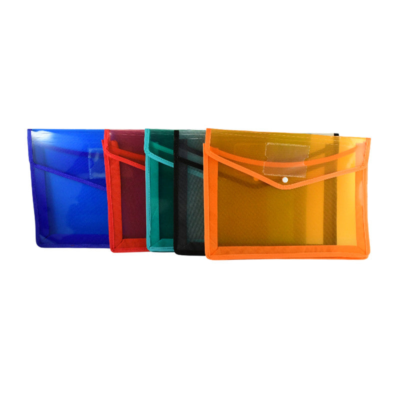 Transparent A4 Document Folder with Button Closure - 1 Pc Mix Color - Happy Price - Image 6