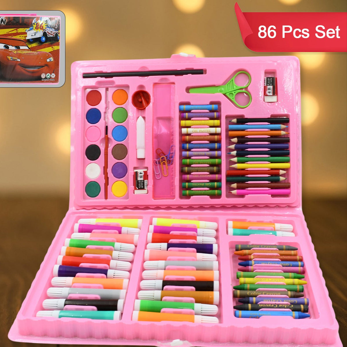 art Set Kids Art Supplies Coloring Case Kit Painting Drawing Sets For Kids Boys Girls Gifts Toys Age 4 Above - Mix Colors Kids Colorful Bag (86 Pcs Set) - Happy Price - Image 1