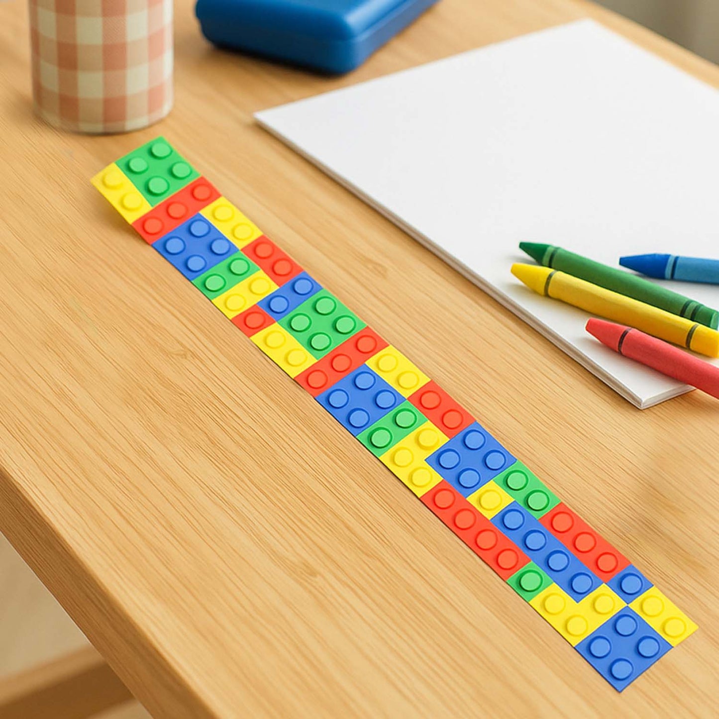 12 Pc Colorful Brick Pattern Slap Bracelets for Kids - Happy Price - Image 3
