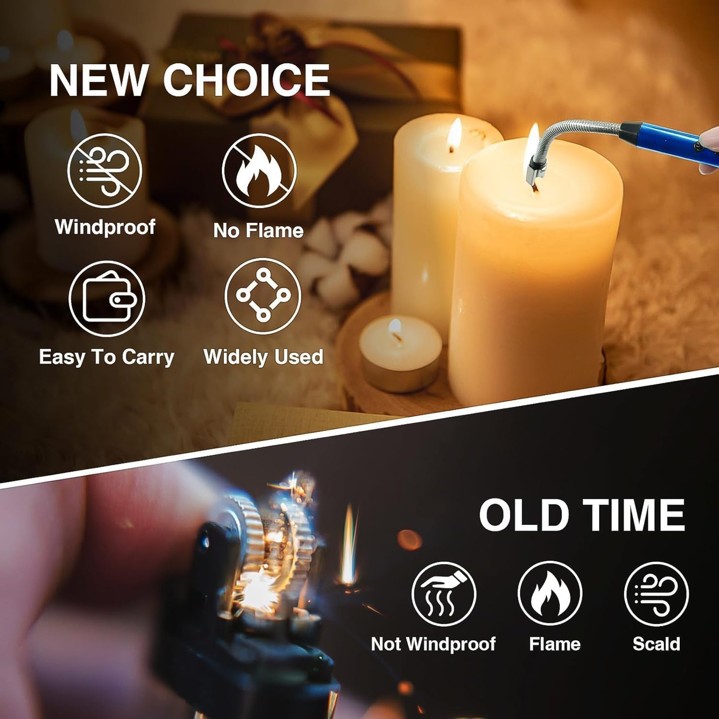 Metal Rechargeable Electric Arc Lighter With Flexible Neck (1 Pc) - Happy Price - Image 6