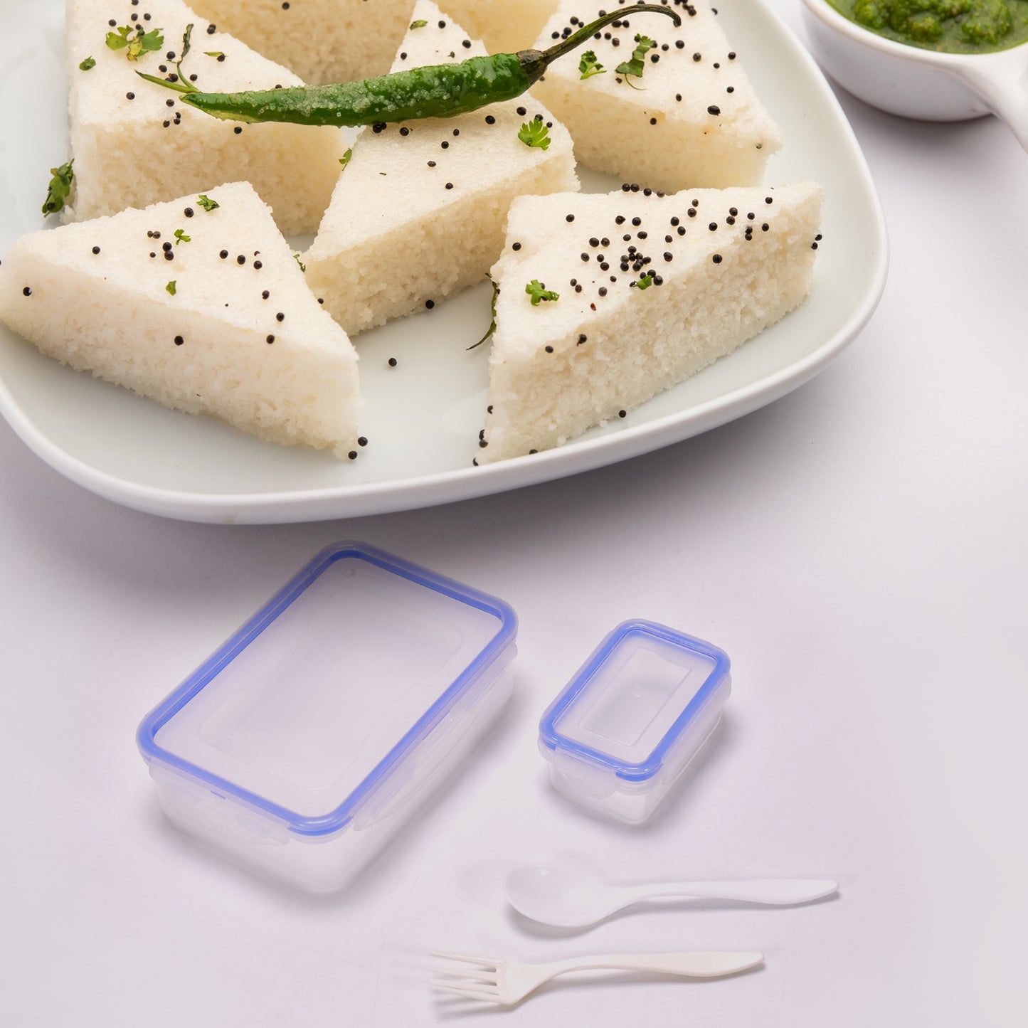 Airtight Food Container Set with 4-Side Locks & Inner Compartment - Happy Price - Image 5