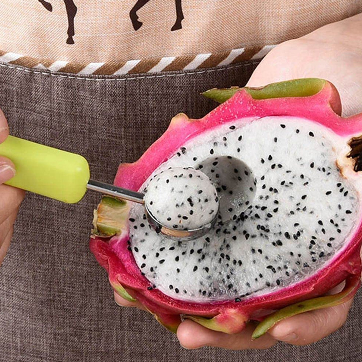4 In 1 Stainless Steel Melon Baller Seed Remover Sorbet Dessert Ball Spoon Fruit Digging Spoon Double Sided Fruit Scooper Watermelon Baller Scoop - Happy Price - Image 6
